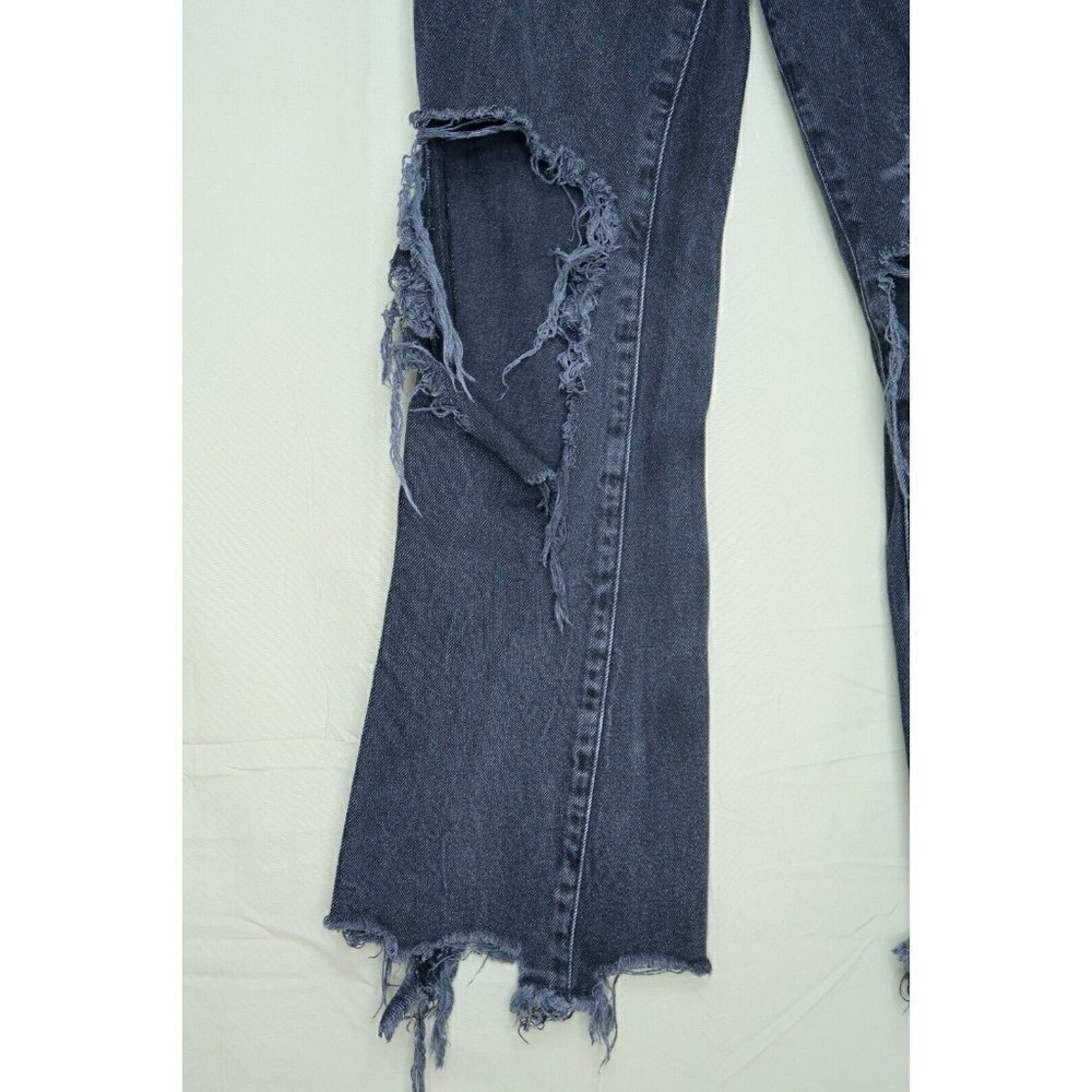 BDG Urban Outfitters Flare Jeans Black Bootcut Cropped Destroyed Women's Sz 24 - Picture 3 of 10